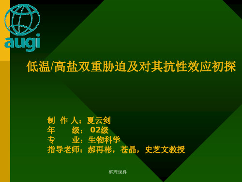 低温高盐双重胁迫及对其抗效应初探