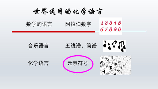 沪教版(上海)九年级化学全一册：1.4 世界通用的化学语言  课件