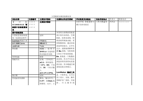 大型精密仪器设备情况表