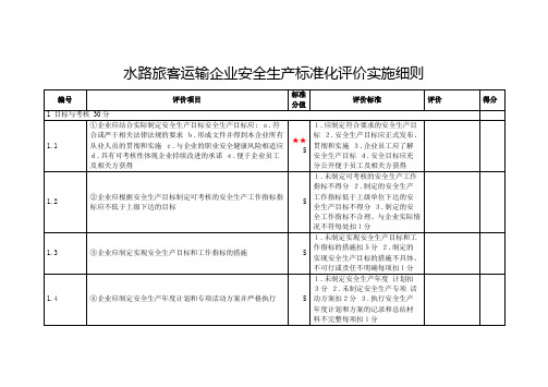 水路旅客运输企业安全生产标准化评价实施细则20200106