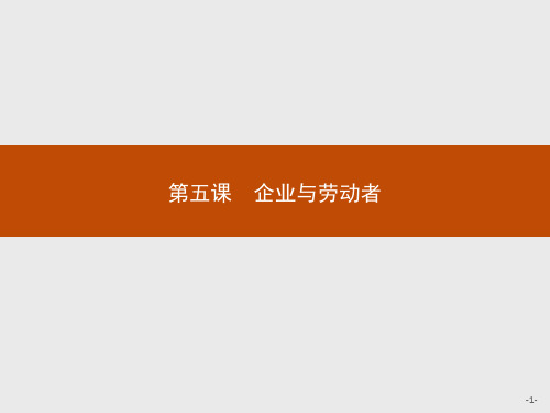 2019版政治人教版必修1课件：第二单元 第五课 第一框 企业的经营 .pptx