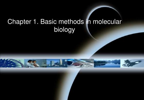 Chapter 1. Methods in molecular biology