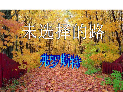 七下语文课件-19.未选择的路-超好用