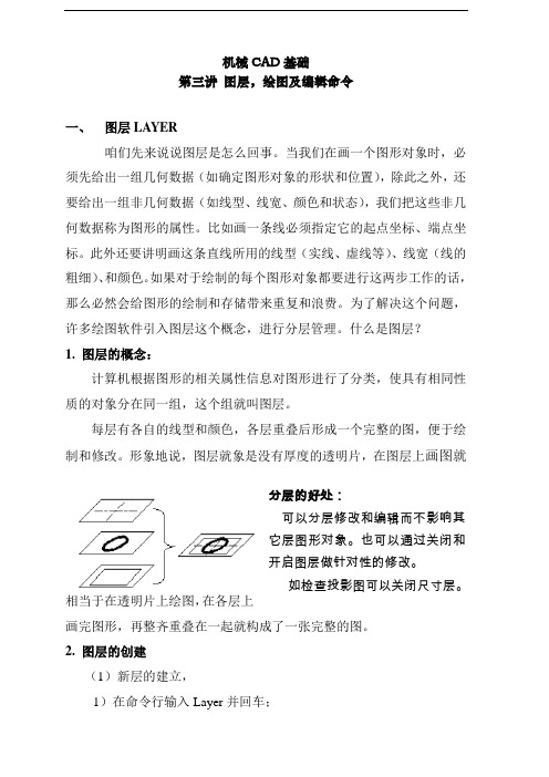 CAD基础2010第四讲绘图命令及图层解读