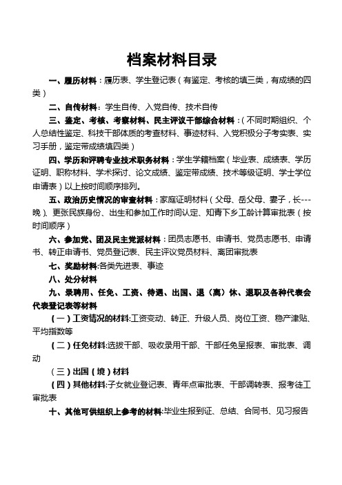 档案材料目录_0