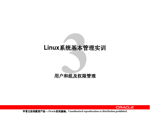 3 第三章 Linux系统基本管理实训-用户和组及权限管理