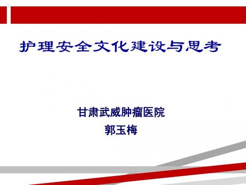 郭玉梅护理安全文化建设与思考