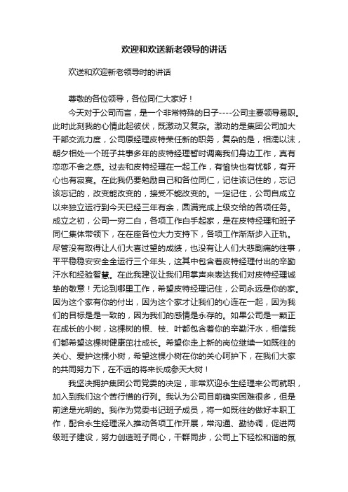 欢迎和欢送新老领导的讲话