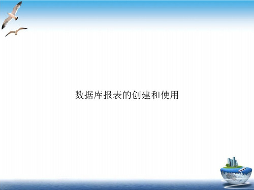 数据库报表的创建和使用PPT培训课件