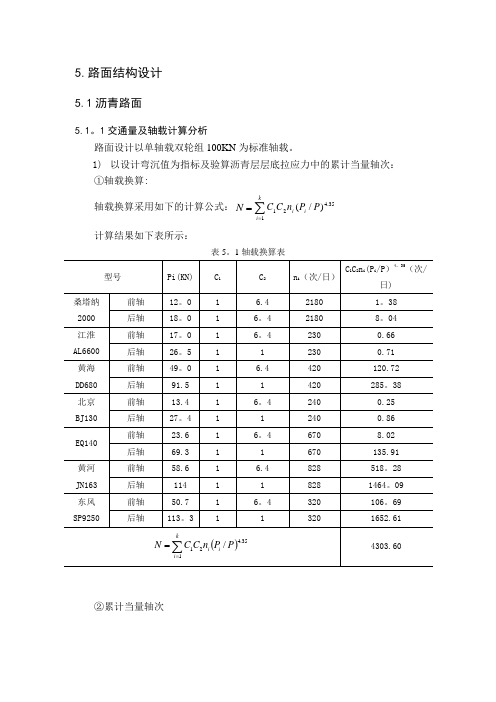 路面结构设计