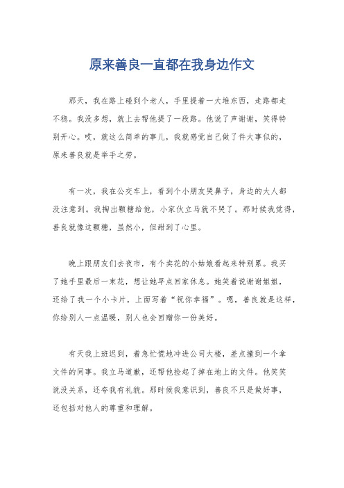 原来善良一直都在我身边作文