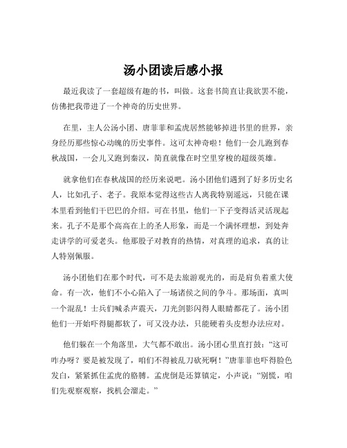 汤小团读后感小报