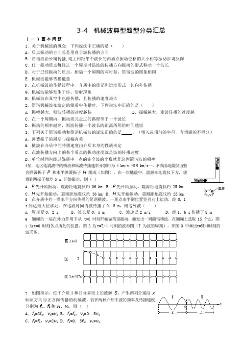 经典汇总：3-4机械波典型例题分类汇总(可编辑修改word版)