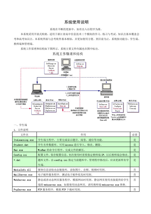 信息技术练习系统使用说明