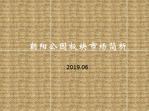 2019年北京朝阳公园板块市场调查报告07年6月-32页-959K