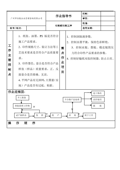 机台作业指导书