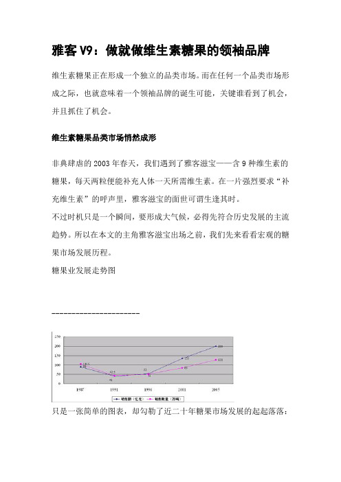 雅客V9：做就做维生素糖果的领袖品牌