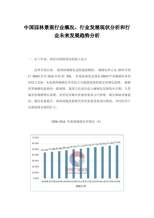 中国园林景观行业概况、行业发展现状分析和行业未来发展趋势分析