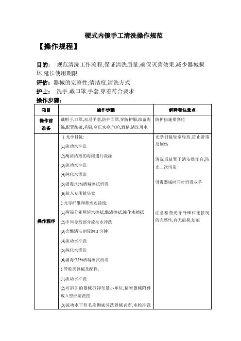 硬式内镜清洗操作规范