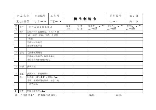 生产工序流转卡