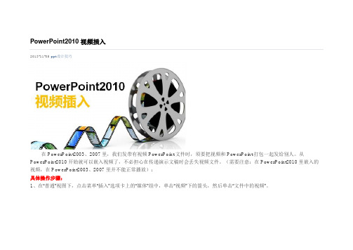 PowerPoint2010 视频插入