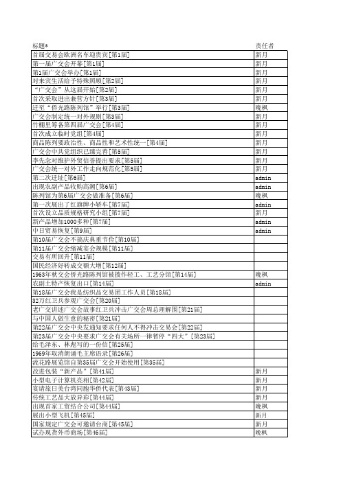 已经整理广交会报道+届数(新)