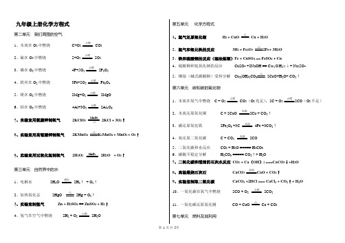 九年级化学方程式上(带图)