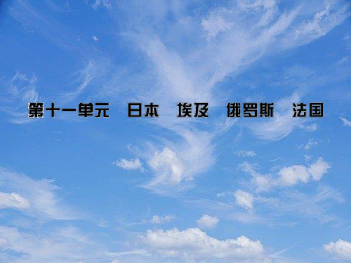 七年级地理下册日本埃及俄罗斯法国复习课件湘教版.pptx