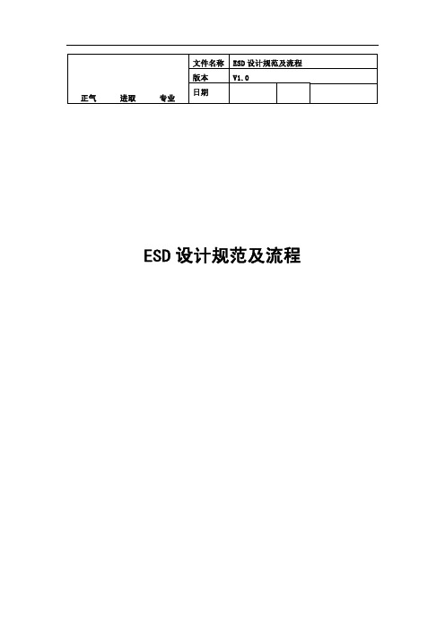 ESD设计规范及流程v2.0