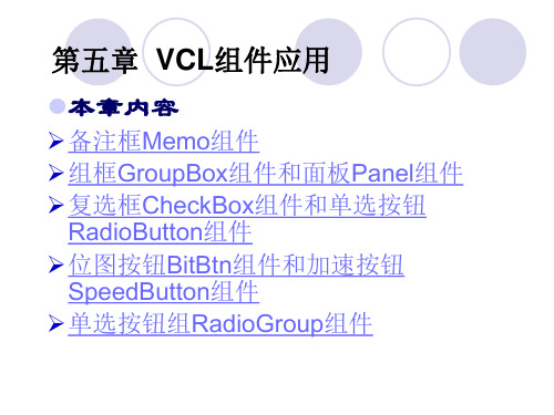 第五章VCL组件应用