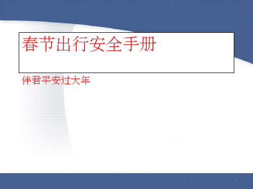 《春节出行安全教育》PPT课件