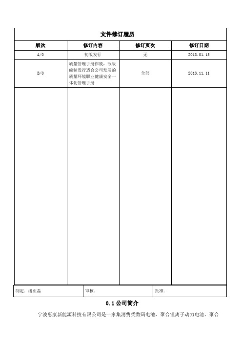 一体化管理手册版