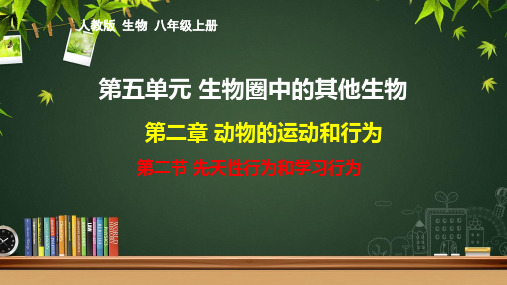 第二章第二节先天性行为和学习行为课件人教版生物八年级上册