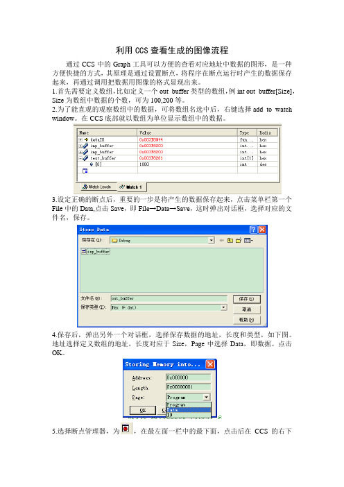 利用CCS查看生成的图像流程