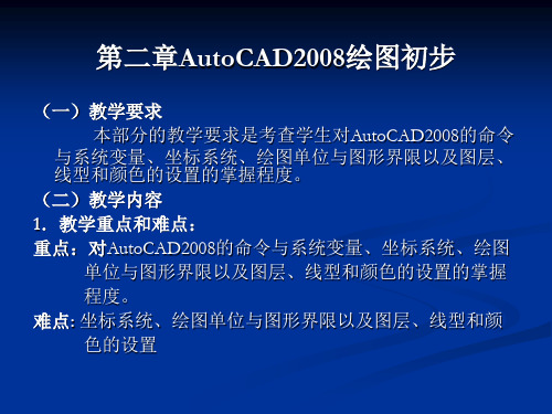 第2章AutoCAD2008绘图初步