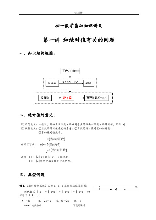 初一数学培优专题讲义