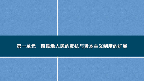 2023年云南省中考历史一轮知识梳理    世界近代史 第一单元 殖民地人民的反抗与资本主义制度