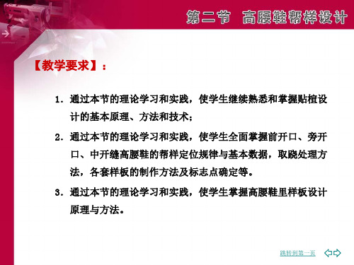 《鞋靴结构设计》课件3.2 高腰鞋帮样设计共68页文档