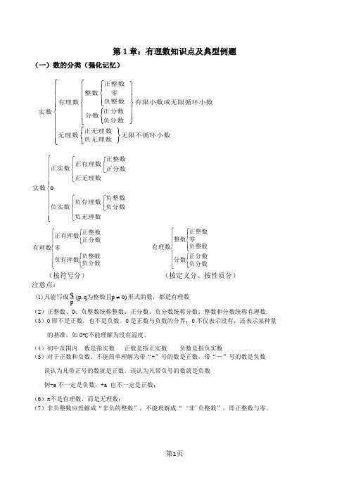 有理数知识点及典型例题