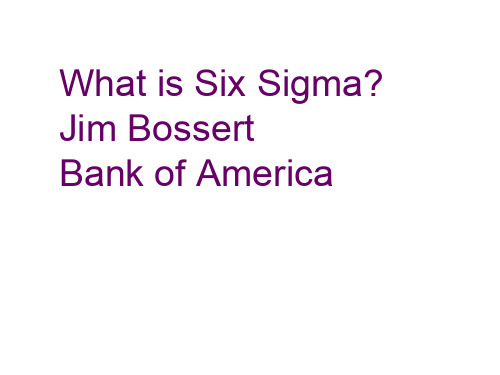 六西格玛管理(JimBossertBankofAmerica)