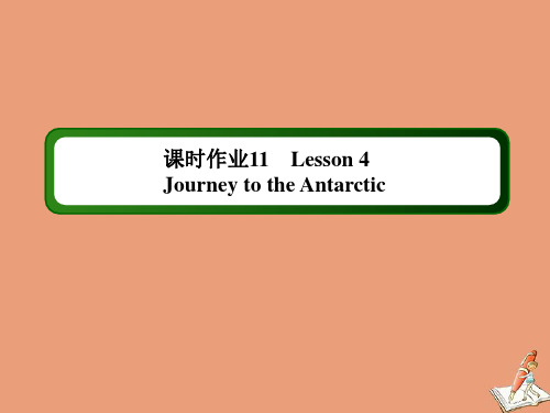 高中英语课时11Unit8AdventureLesson4JourneytotheAntarctic