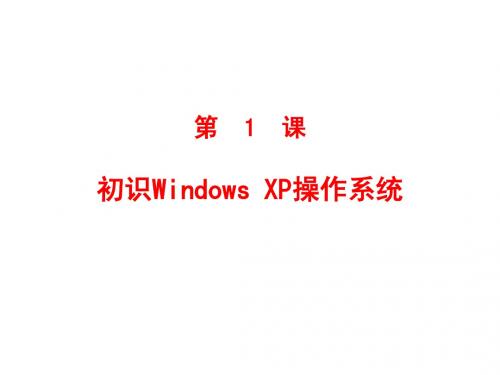 七年级信息技术第一册第一课  初识Windows  XP 操作系统