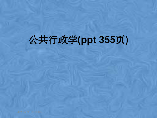 公共行政学(ppt 355页)