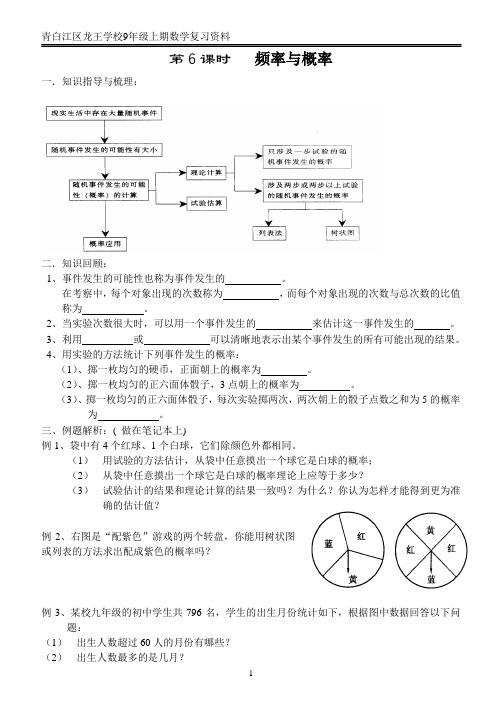 9上数学复习5频率与概率