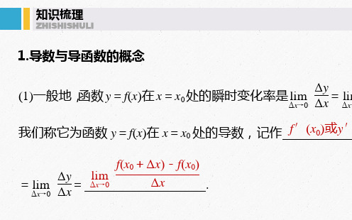 高考数学一轮总复习 第三章  3.1导数的概念及运算