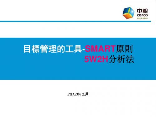 目标管理及工作计划工具(SMART原则、5W2H法则)方案