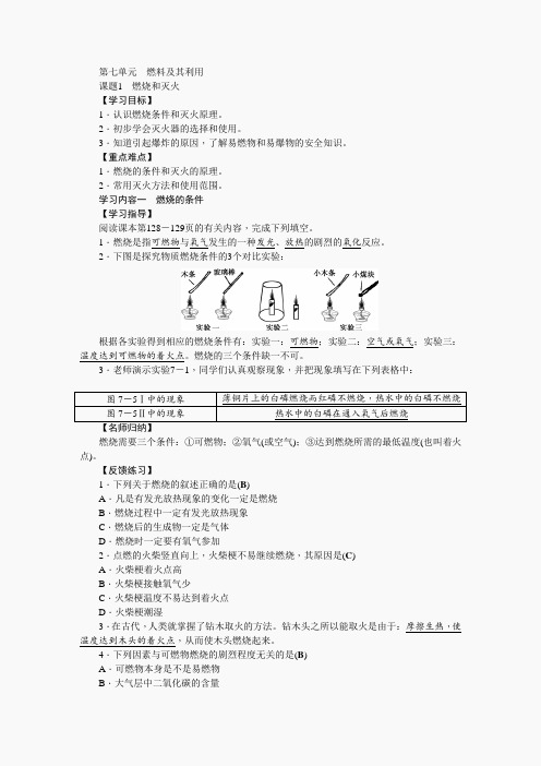 九年级化学上册(人教版)课件-第七单元燃料及其利用