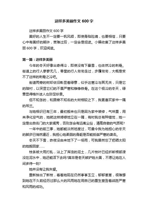 这样多美丽作文600字