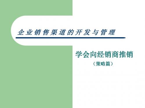 家具企业销售渠道与销售策略(ppt 31页)