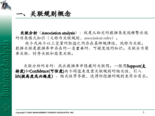 数据挖掘方法关联规则自己整理